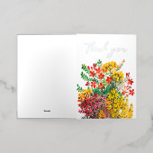 Vacances Métallisée Fleurs de prairie sauvages carte de remerciements (Mise à l'extérieur)