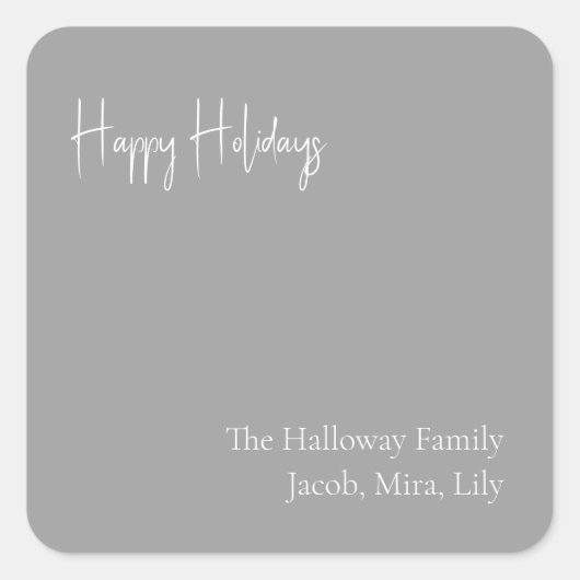 Vacances modernes | Sticker cadeau famille Carré a (Devant)