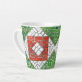 VACANCES MOSAIC Latte Mug (Angle gauche)
