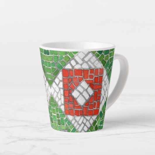 VACANCES MOSAIC Latte Mug (Angle droit)