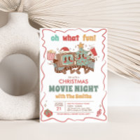 Vacances Movie Nuit Noël Fête Invitation