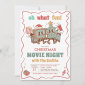 Vacances Movie Nuit Noël Fête Invitation (Devant)