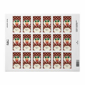 Vacances Noël Nuggets Candy bar wraps Étiquette (Feuille entière)