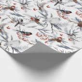 Vacances Noël Oiseau d'hiver Papier cadeau d'envel (Coin)