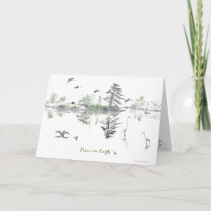 Vacances, Nouvel An : Les oiseaux de paix : Carte