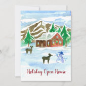 Vacances Open House Noël Fête Invitation (Devant)