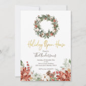 Vacances Open House Noël Fête Invitation (Devant)