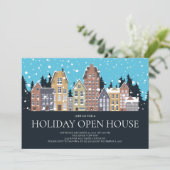 Vacances Open House Noël Fête Invitation (Debout devant)