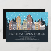 Vacances Open House Noël Fête Invitation (Devant / Derrière)