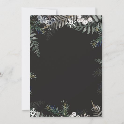 Vacances Pastel Verdure Fête de Noël Invitation (Dos)