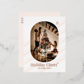 Vacances Photo Rose de Noël or Foil Card (Recto/Verso)