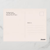 Vacances Photo Rose de Noël or Foil Card (Verso)