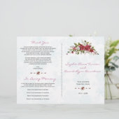 Vacances Red Poinsettia Snowflakes Programme de ma (Debout devant)