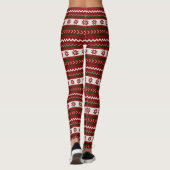 Vacances Rouge et Vert Fair Isle Leggings (Dos)