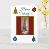 Vacances Simplement Joyeuses, Carte de voeux Pliée (Fleur jaune)