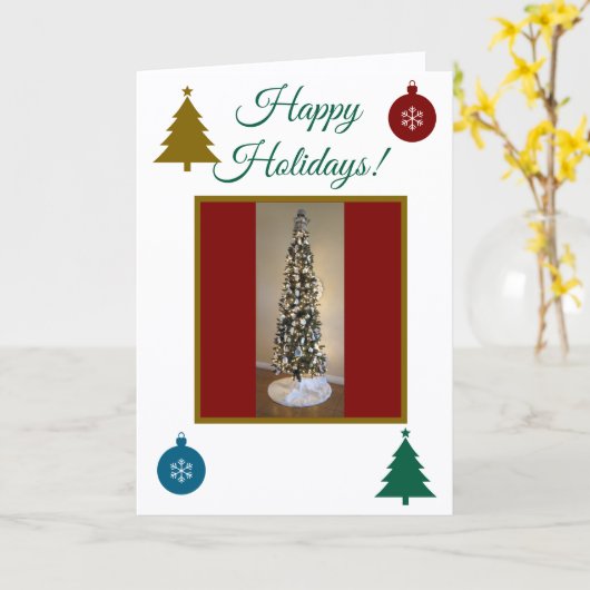 Vacances Simplement Joyeuses, Carte de voeux Pliée (Fleur jaune)