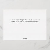 Vacances simples et heureuses | Green Five Photo G (Verso)