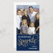 Vacances Sparkle Carte photo de vacances - Marine (Devant / Derrière)