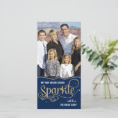 Vacances Sparkle Carte photo de vacances - Marine (Debout devant)
