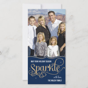 Vacances Sparkle Carte photo de vacances - Marine