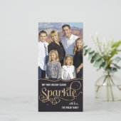 Vacances Sparkle Carte photo de vacances - Noir (Debout devant)