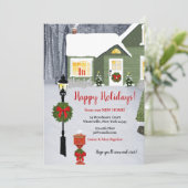 Vacances sur nouvelle carte à domicile (Debout devant)