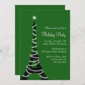 Vacances Tour Eiffel Invitation verte (Devant / Derrière)