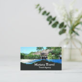 Vacances tropicales, Carte de visite agent de voya (Debout devant)