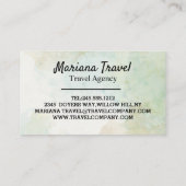 Vacances tropicales, Carte de visite agent de voya (Dos)