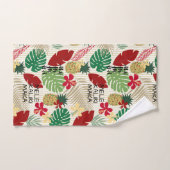 Vacances tropicales hawaïennes ALO-HO-HA  (Serviette à main)