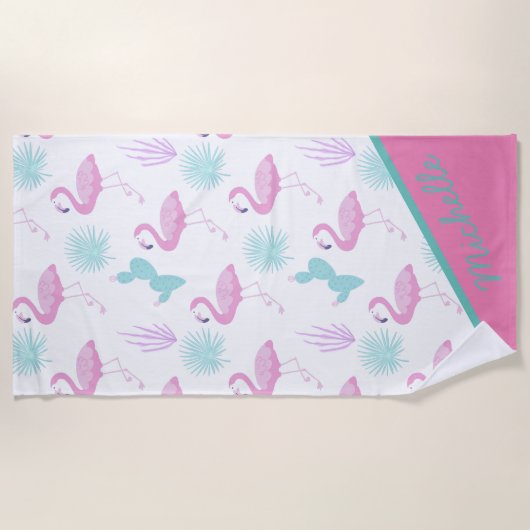 Vacances tropicales | Serviette de plage de Monogr (Devant)