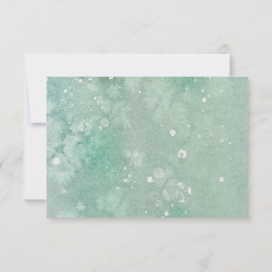 Vacances Verdure Aquarelle Mariage RSVP (Dos)