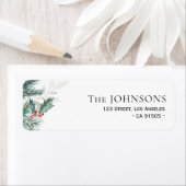 vacances verdure étiquette de adresse de noël (En situation)