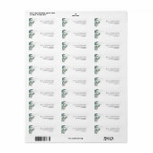 vacances verdure étiquette de adresse de noël (Feuille entière)