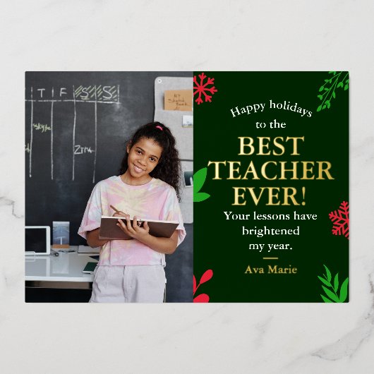 Vacances Vertes Le Meilleur Professeur Ever ! De l (Recto)