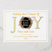 Vacances Wreath Joie Paix et Amour Business Logo (Recto)