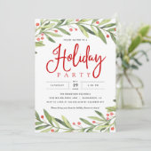 Vacances Wreath Noël Fête Invitation (Debout devant)