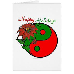 Vacances Yin Yang Poinsettia Rouge Vert