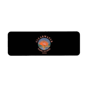 Vacatie 2021 van Clearwater Flamingo   Funny Flami Etiket