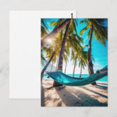 Vacatiepalmen voor de zomerstrand briefkaart (Voorkant / Achterkant)
