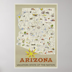 Vacatiestatus Arizona Travel Poster