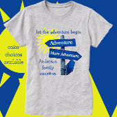 Vacation Adventure Road Sign and Sun T-shirt