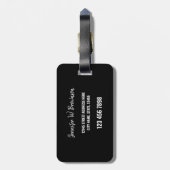 Vacation Alpaca My Bags Black Bagagelabel (Achterkant verticaal)