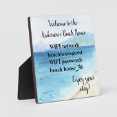 Vacation Beach Home WIFI-informatie Waterverf Fotoplaat (Voorkant)