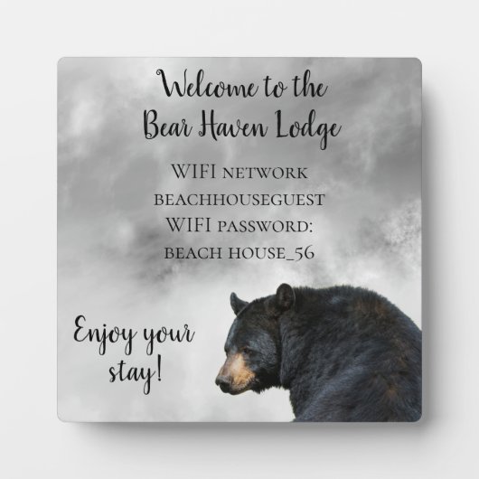 Vacation Cabin Beer Lodge Home WIFI-informatie Fotoplaat (Voorkant)