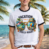 Vacation Feels Right Ringer T-Shirt USA