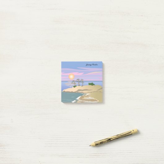 Vacation Island 1 Gepersonaliseerd Post-it® Notes (Op bureau)