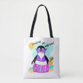 Vacation Penguin CANVAS TAS (Voorkant)