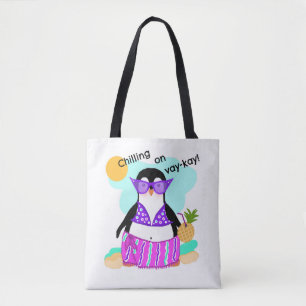 Vacation Penguin CANVAS TAS