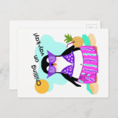 Vacation Penguin POST CARD Briefkaart (Voorkant / Achterkant)